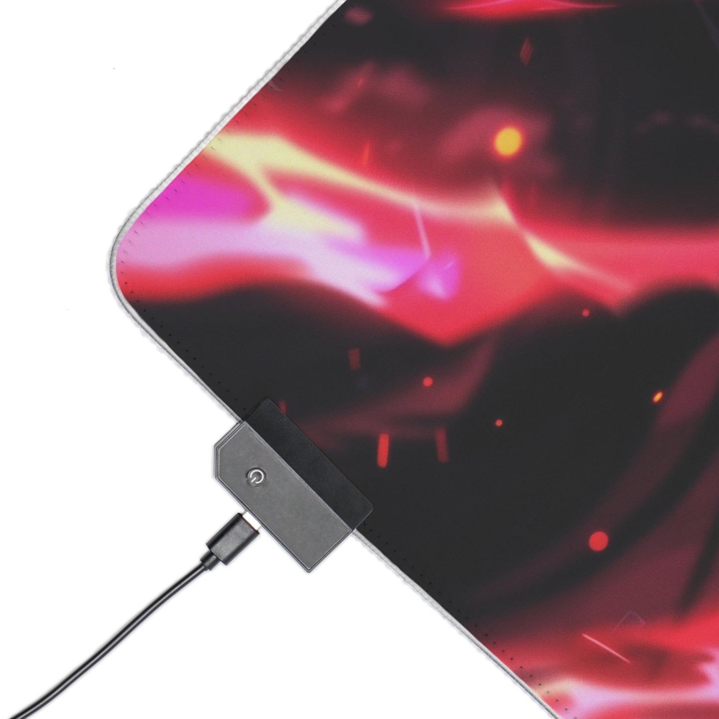 LED Gaming Mouse Pad — Neon Demon Girl Anime RGB Desk Mat