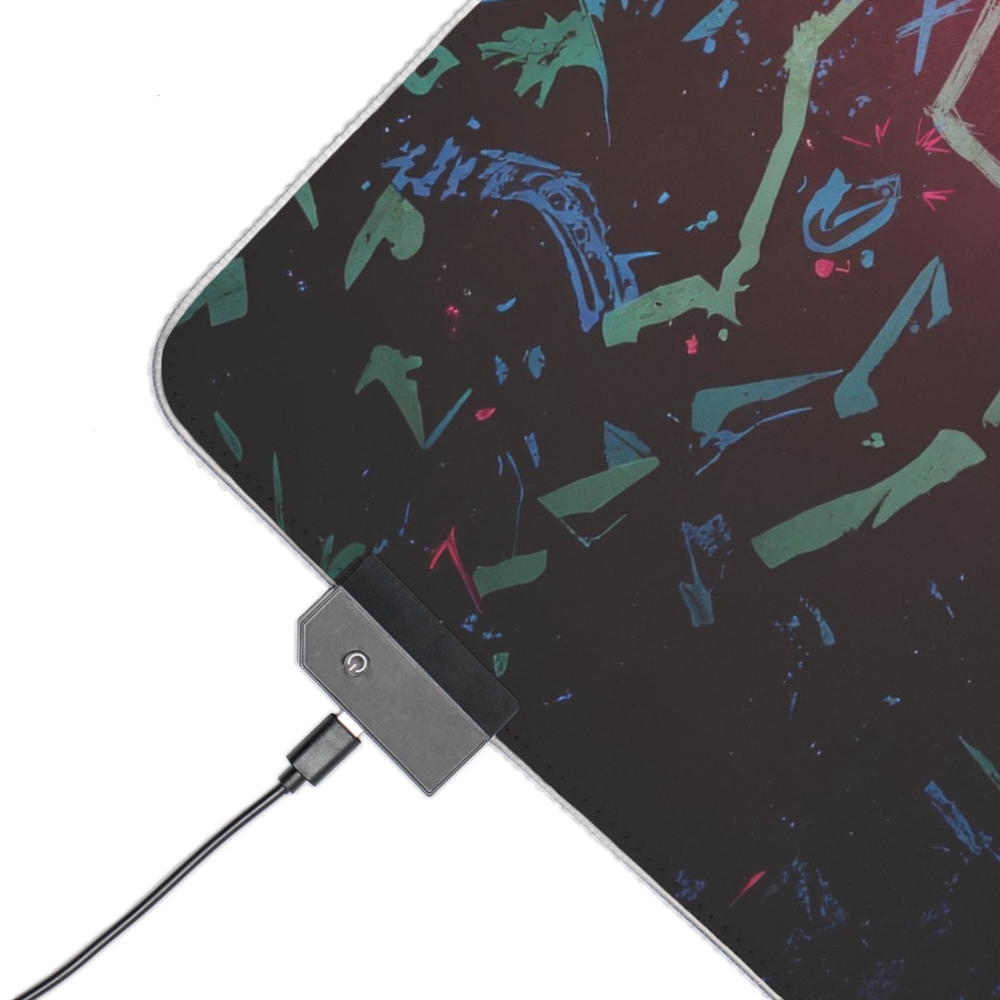 LED Gaming Mouse Pad — Neon Cyberpunk Jinx Design, RGB Light-Up Extended Desk Mat