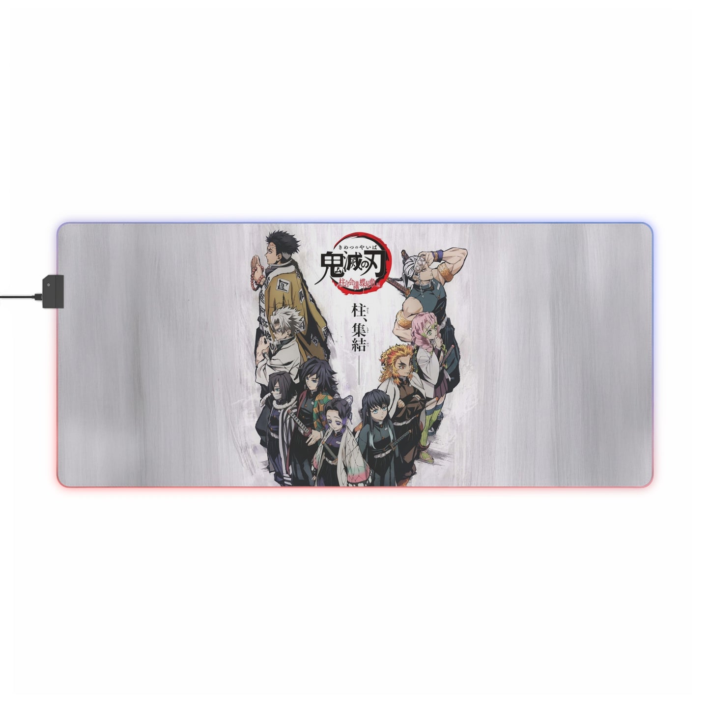 LED Gaming Mouse Pad — Anime Character Collage RGB Desk Mat