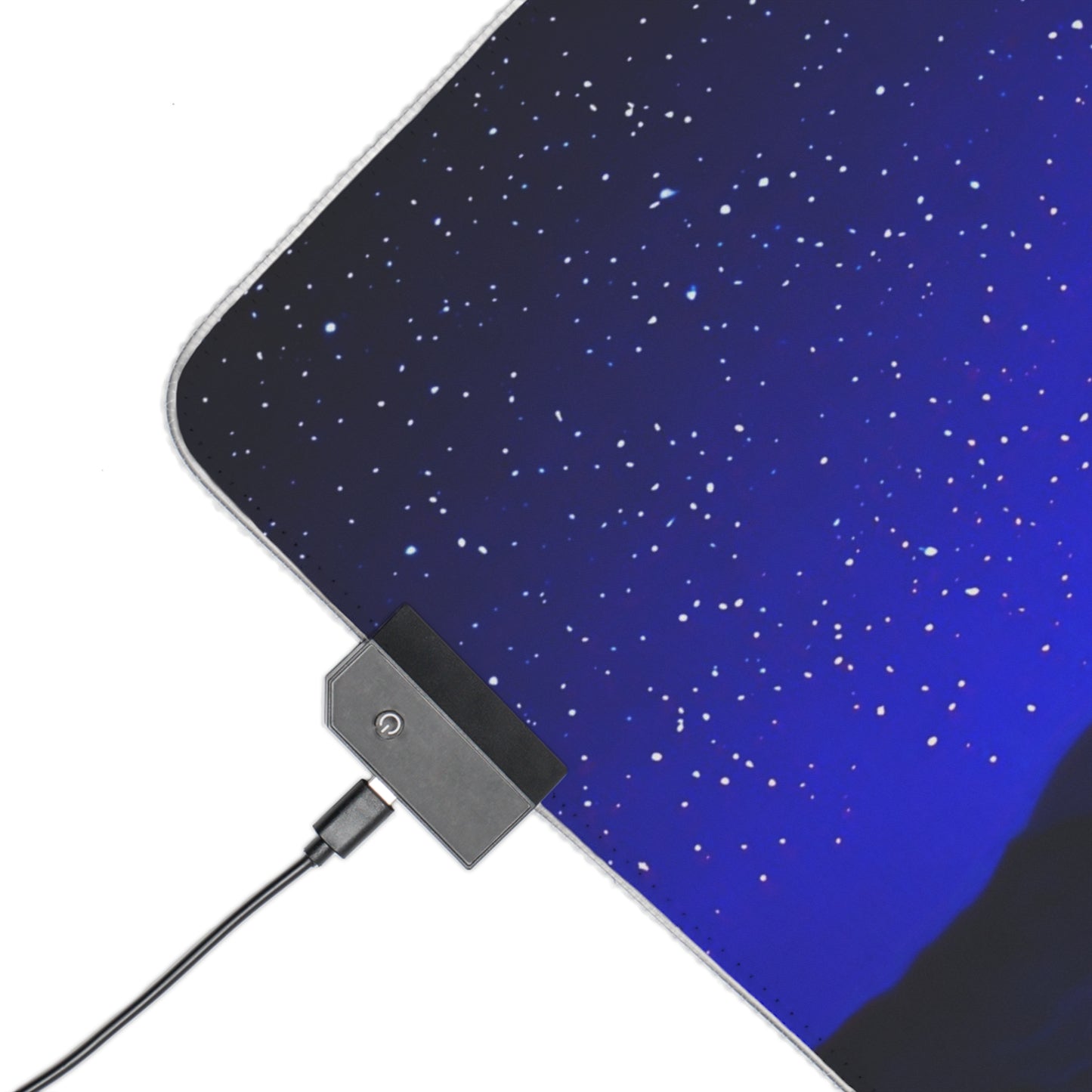 LED Gaming Mouse Pad — Anime Rooftop Fireworks RGB Desk Mat