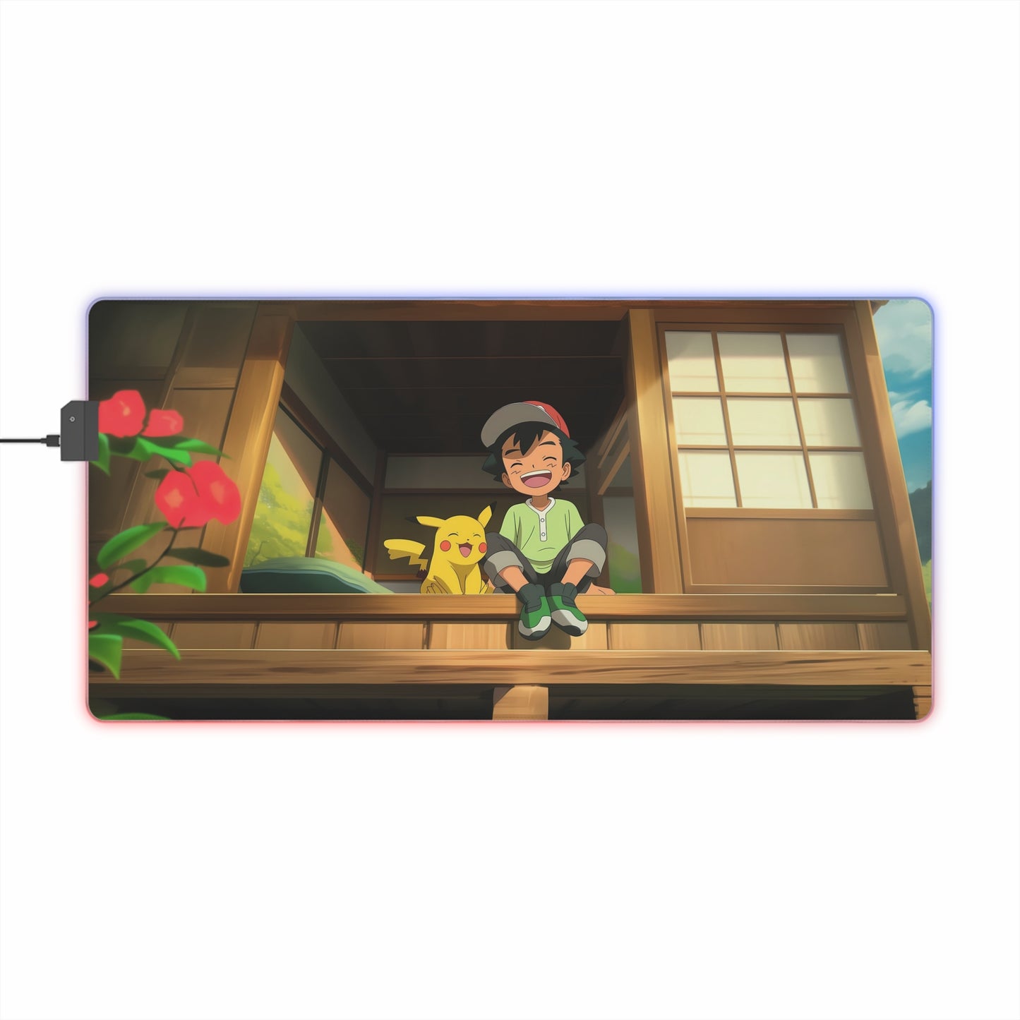 LED Gaming Mouse Pad – Anime Scenic RGB Desk Mat