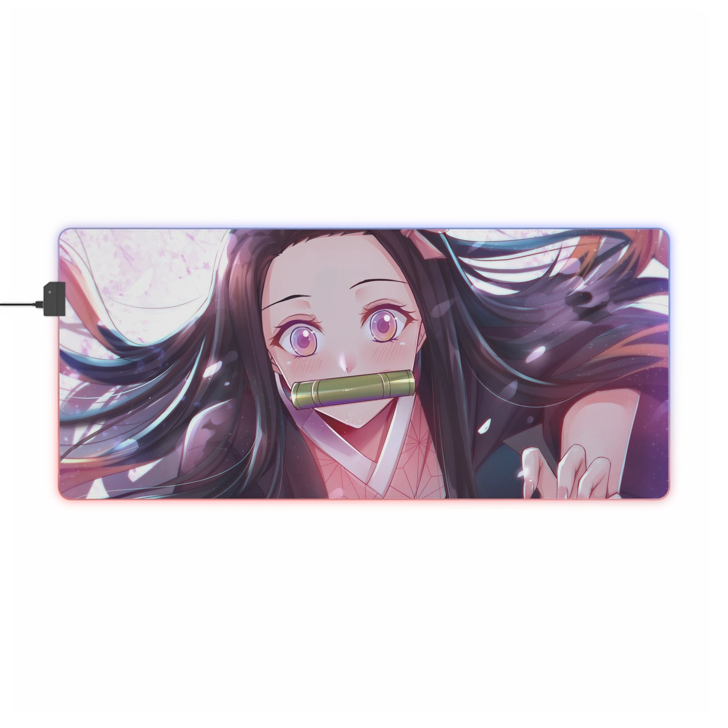 Nezuko Anime LED Gaming Mouse Pad — RGB Extended Desk Mat