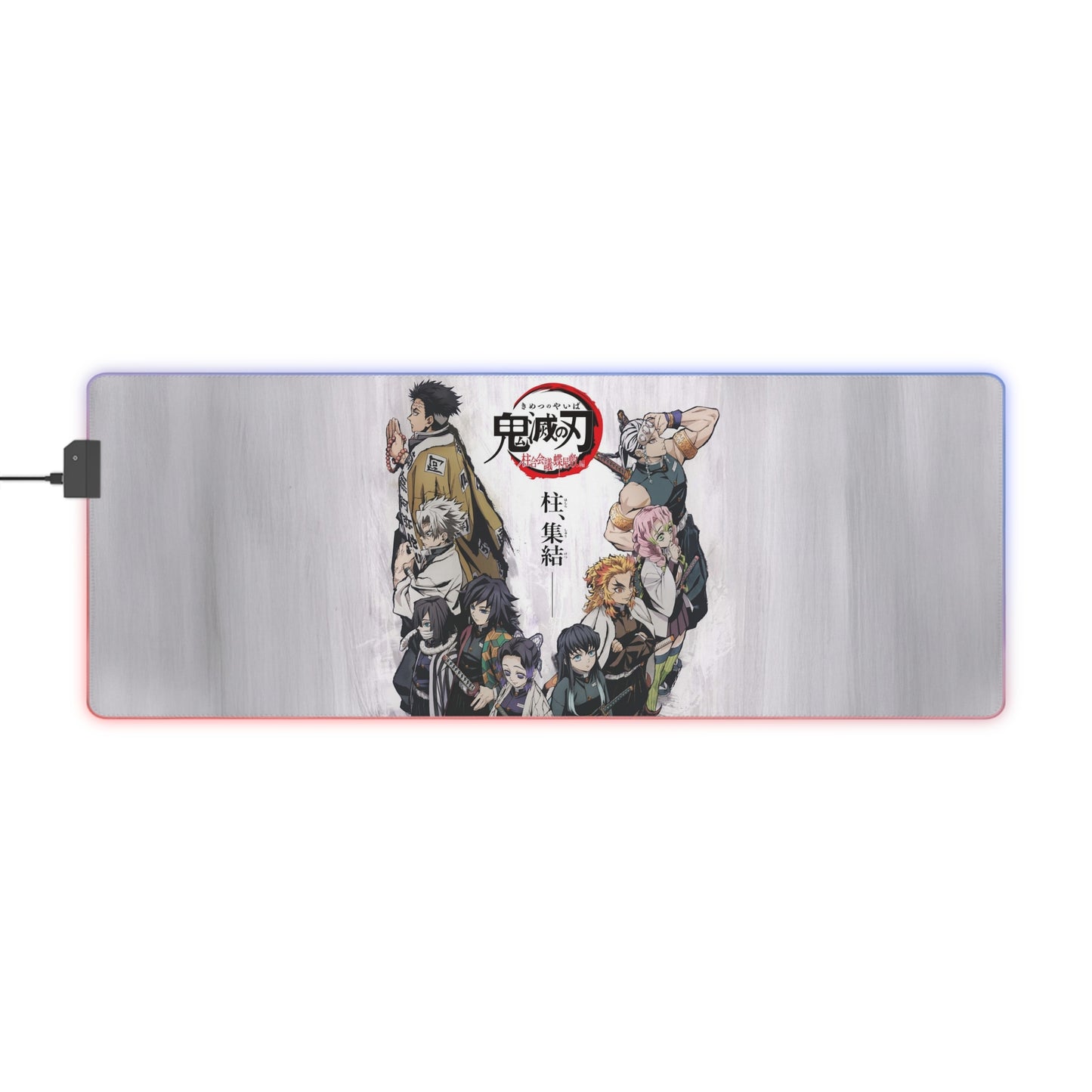 LED Gaming Mouse Pad — Anime Character Collage RGB Desk Mat