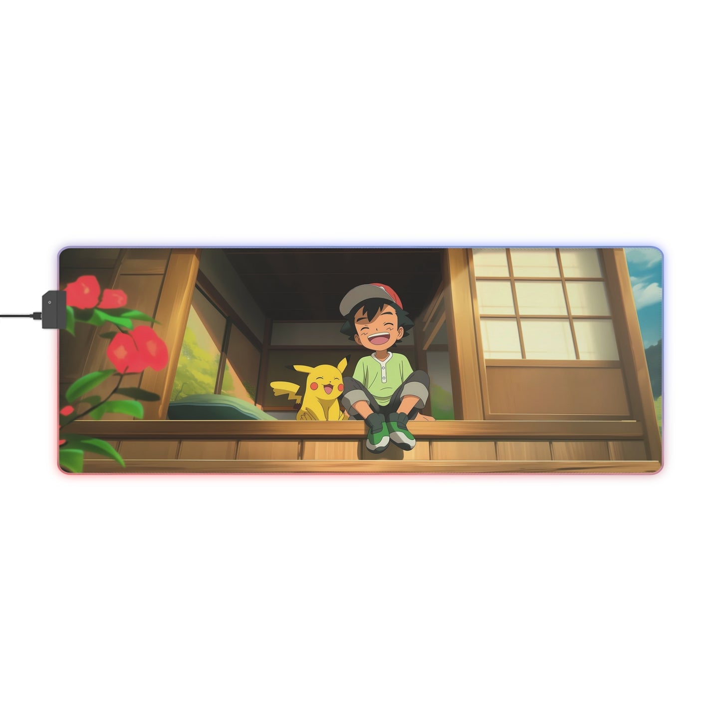 LED Gaming Mouse Pad – Anime Scenic RGB Desk Mat