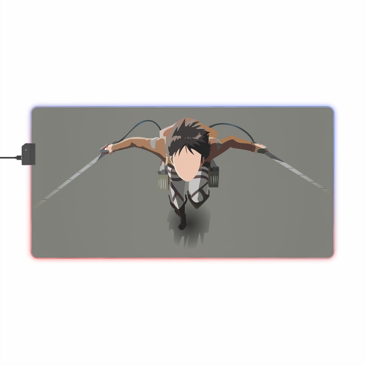 LED Gaming Mouse Pad — Anime Scout Movement Design with RGB Edge Lighting
