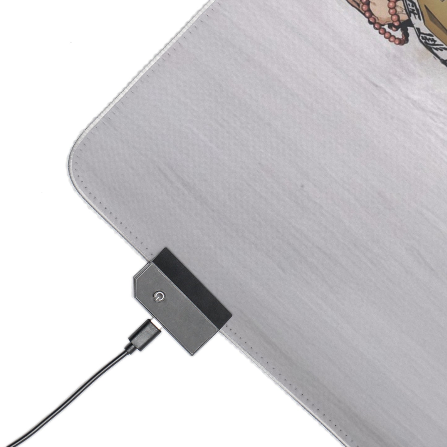 LED Gaming Mouse Pad — Anime Character Collage RGB Desk Mat