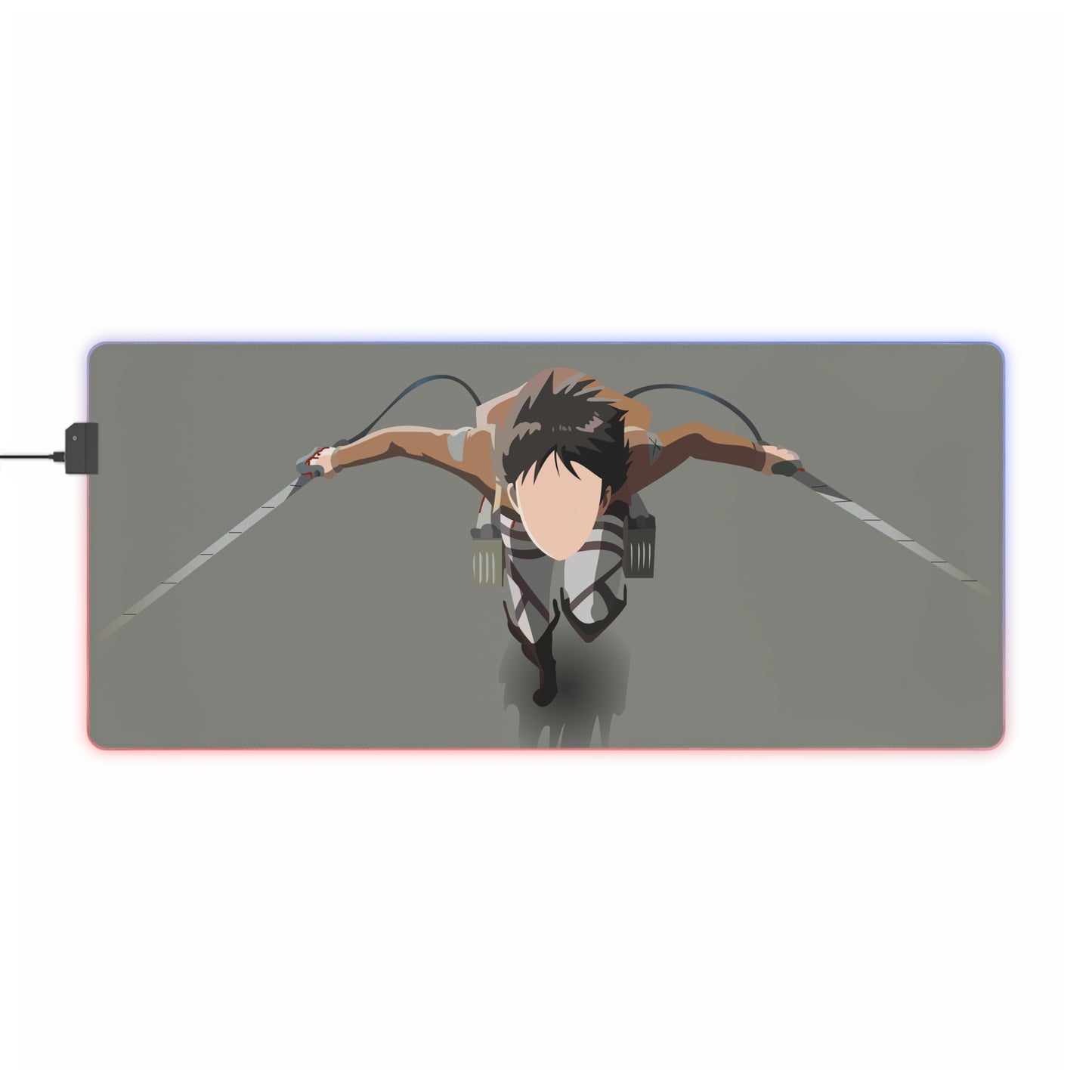 LED Gaming Mouse Pad — Anime Scout Movement Design with RGB Edge Lighting