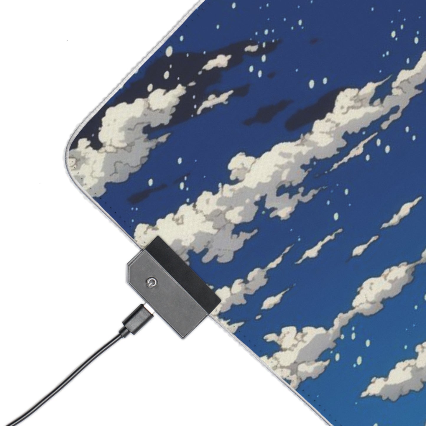 LED Gaming Mouse Pad — Anime Goku & Shenron Night Sky RGB Desk Mat