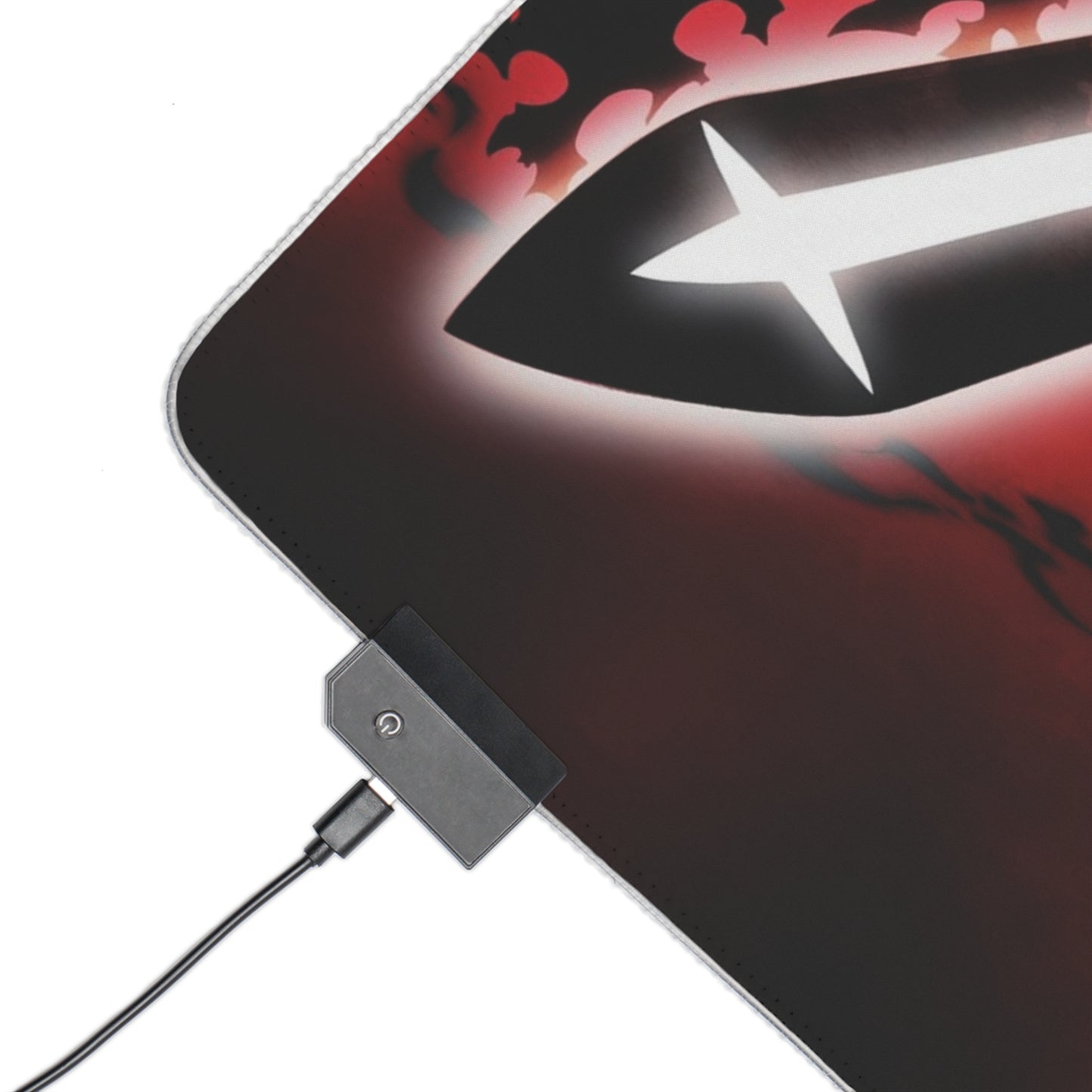 Black Clover LED Gaming Mouse Pad — Asta Sword RGB Desk Mat