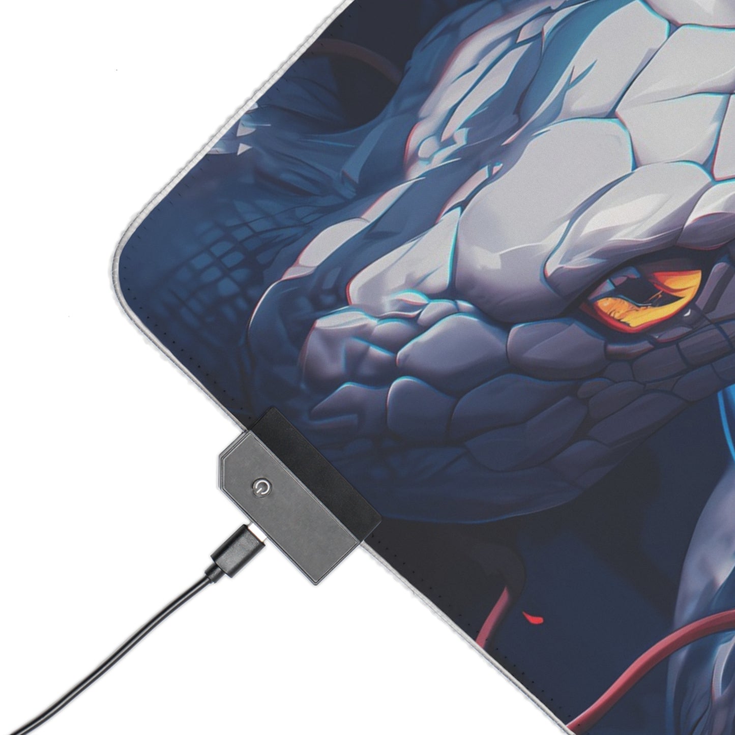 Gaming Mouse Pad — Anime Snake Warrior LED RGB Desk Mat