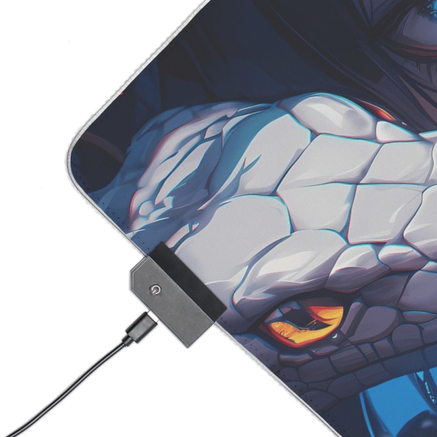 Gaming Mouse Pad — Anime Snake Warrior LED RGB Desk Mat