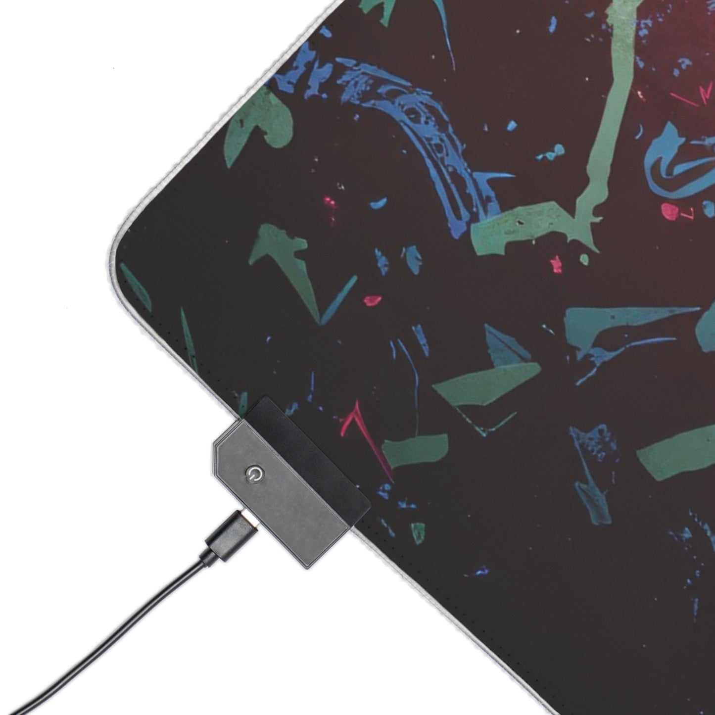 LED Gaming Mouse Pad — Neon Cyberpunk Jinx Design, RGB Light-Up Extended Desk Mat