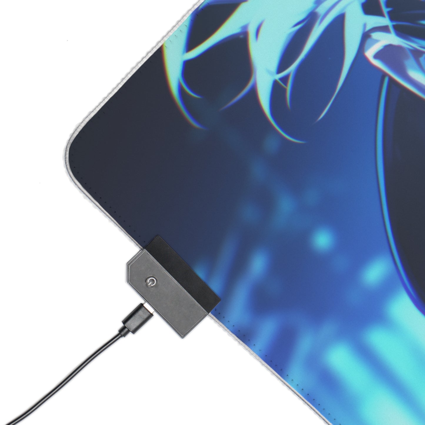 LED Gaming Mouse Pad — Neon Anime Eyes RGB Desk Mat for Gamers