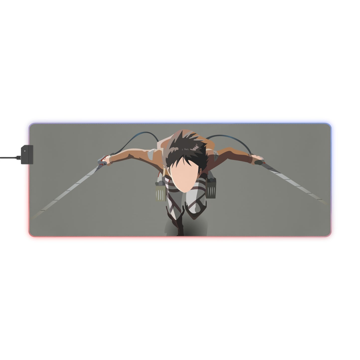 LED Gaming Mouse Pad — Anime Scout Movement Design with RGB Edge Lighting