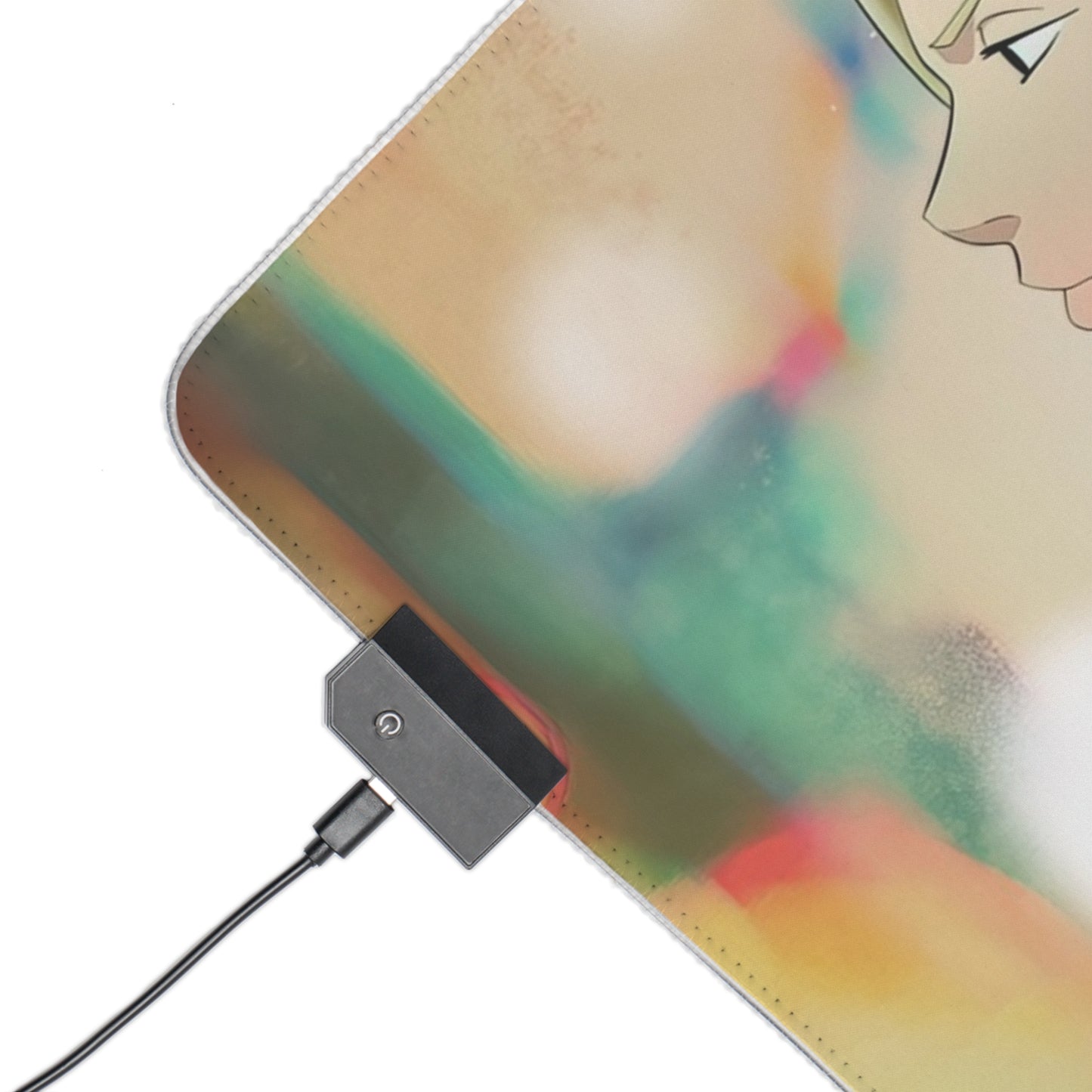 LED Gaming Mouse Pad — Neon City Anime Duo RGB Desk Mat