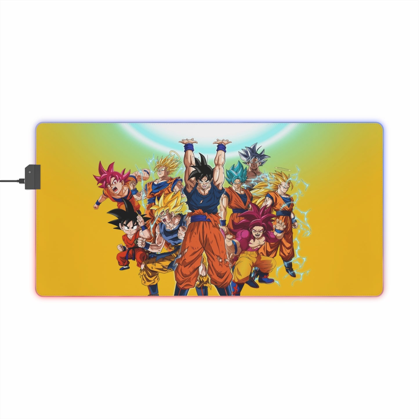 LED Gaming Mouse Pad — Anime Warrior Team RGB Desk Mat