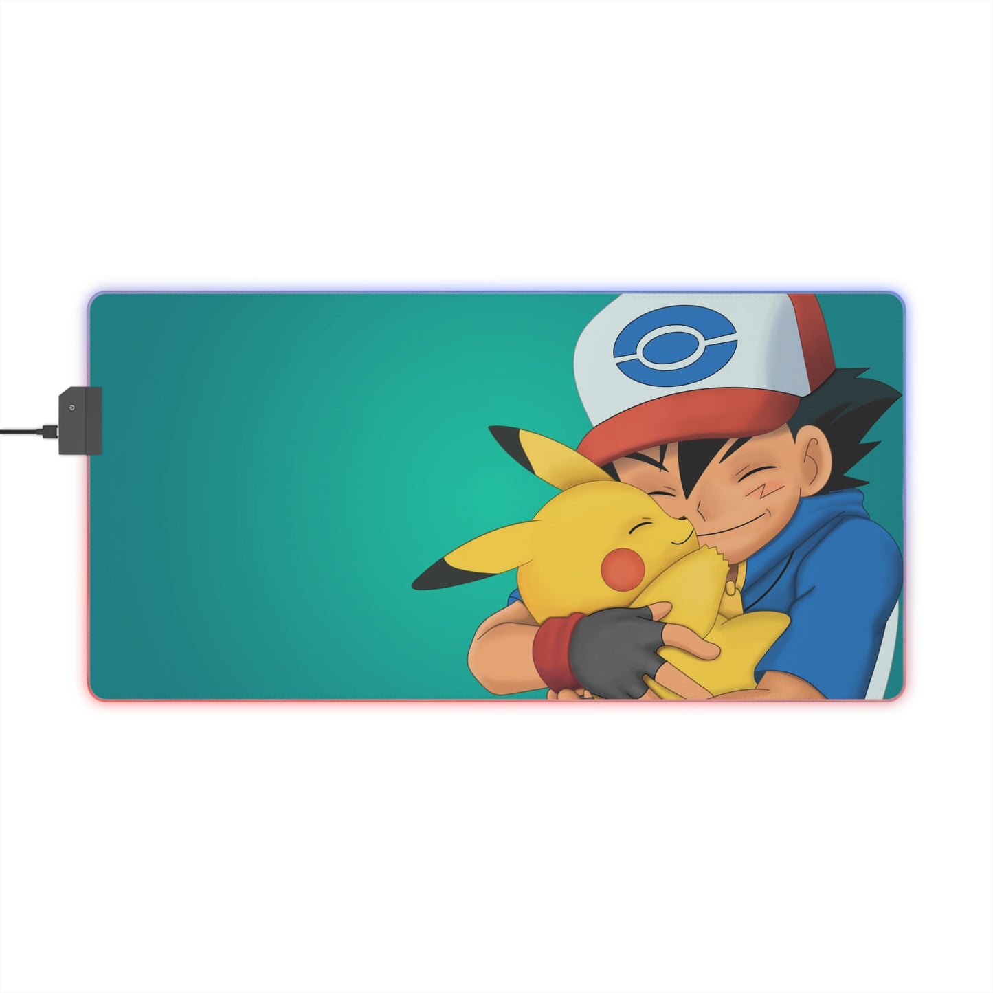 LED Gaming Mouse Pad — Cute Hug RGB Desk Mat