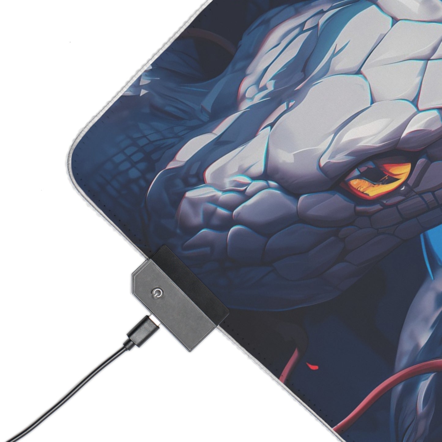 Gaming Mouse Pad — Anime Snake Warrior LED RGB Desk Mat