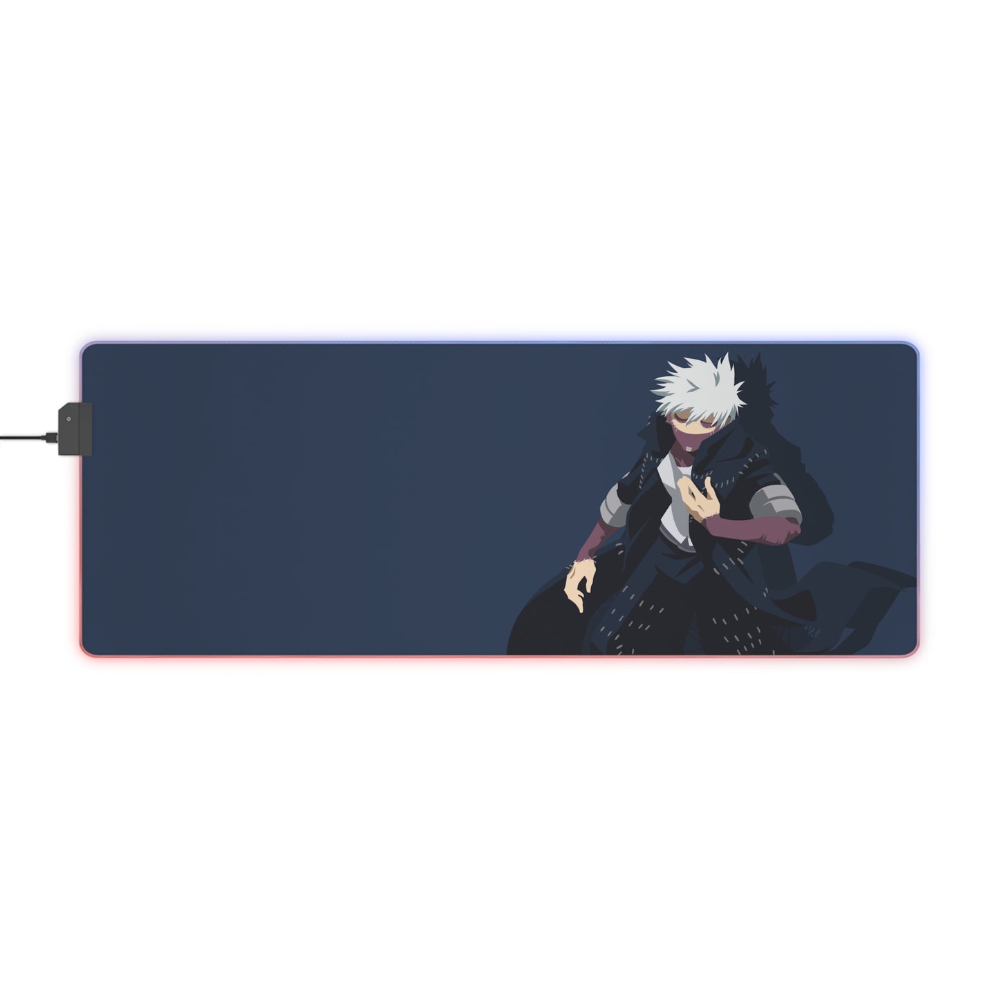 LED Gaming Mouse Pad — Anime Shadow Warrior RGB Desk Mat