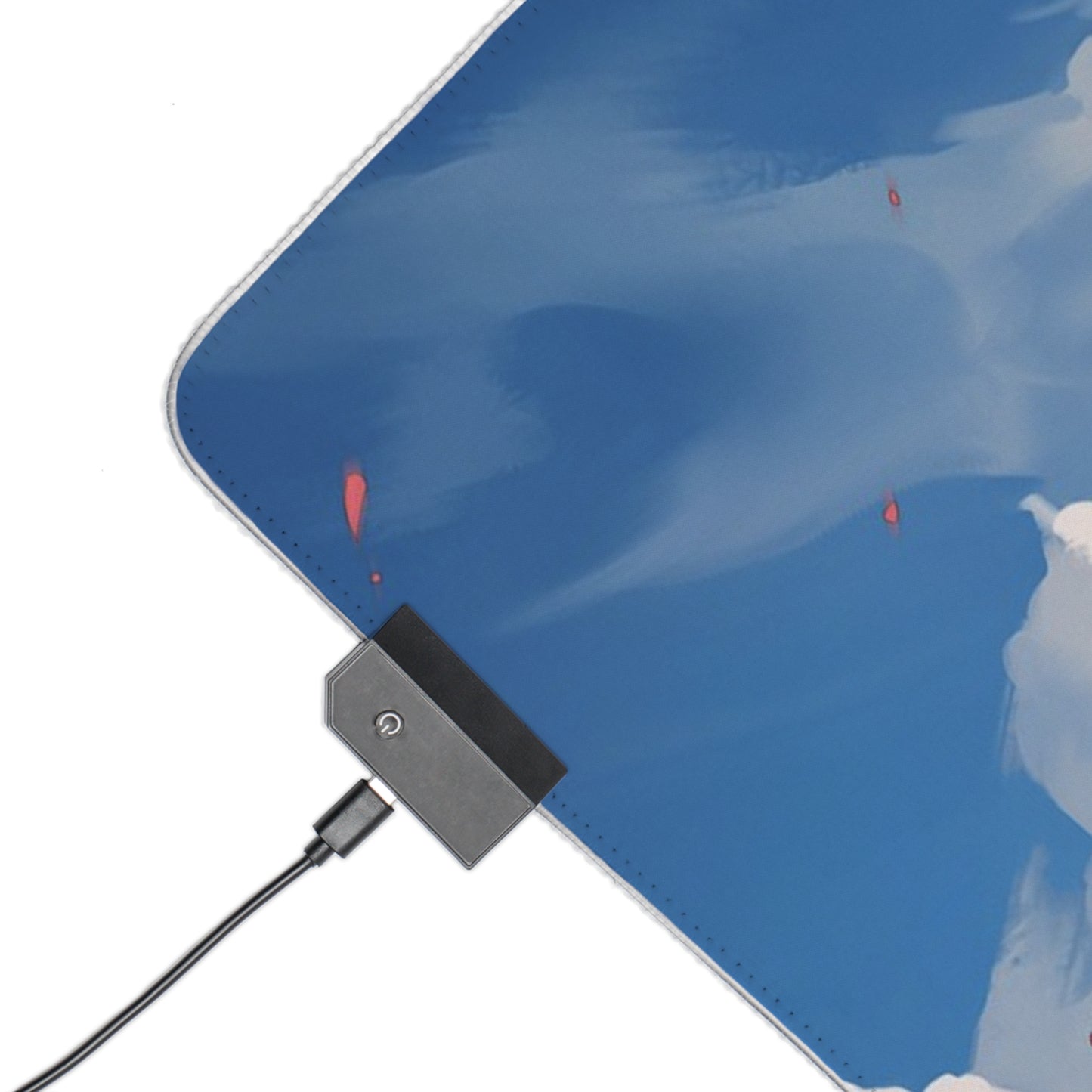Anime LED Gaming Mouse Pad – Celestial Warrior RGB Desk Mat