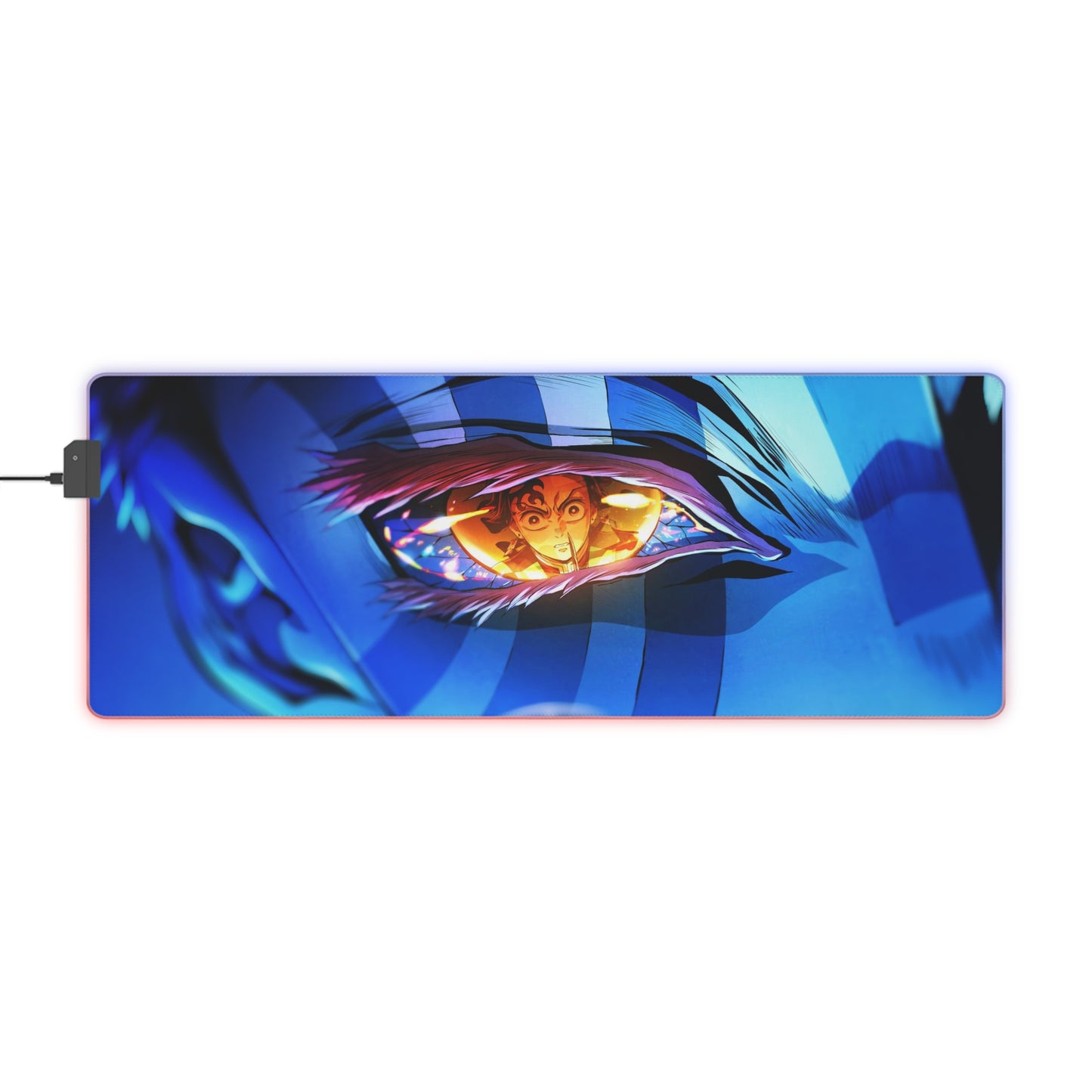Anime Eye RGB LED Gaming Mouse Pad — Extended RGB Desk Mat for PC Gamers