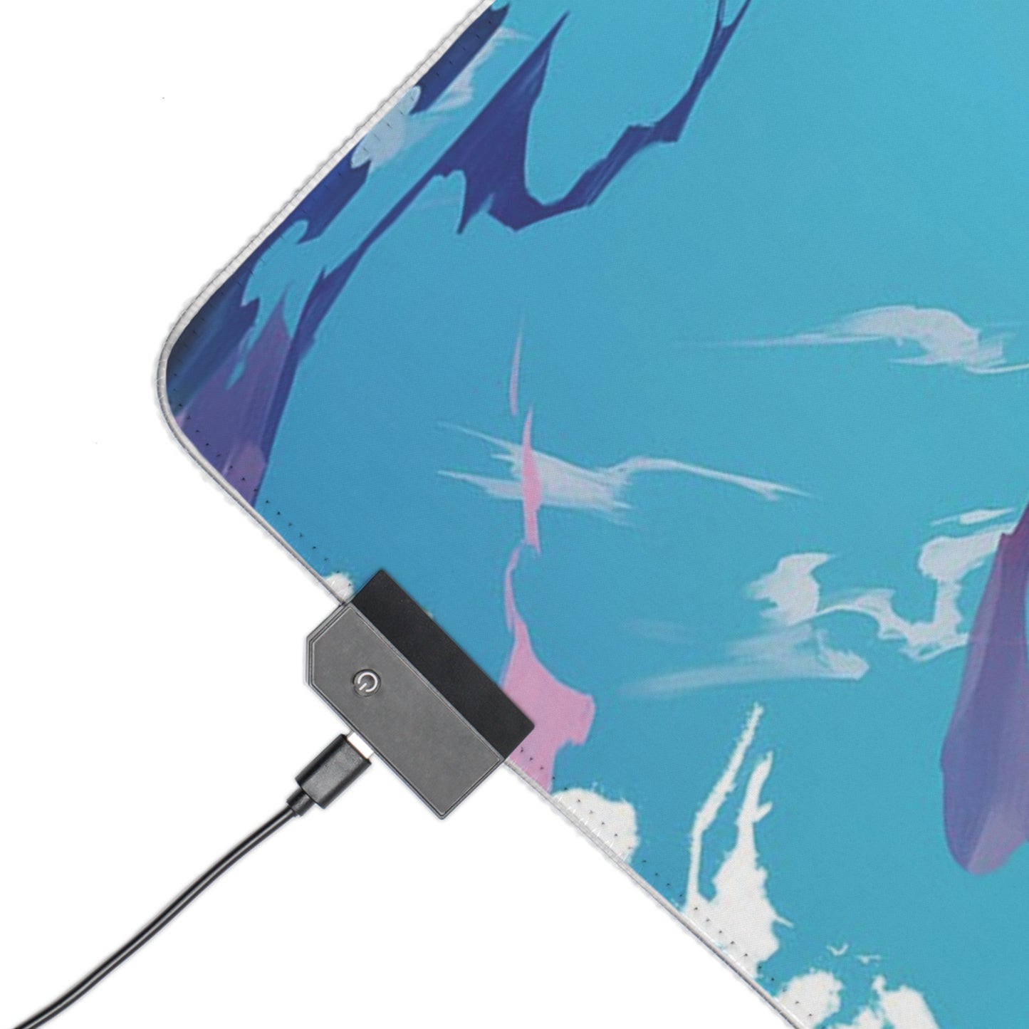 LED Gaming Mouse Pad — Anime Boar Mask Warrior RGB Desk Mat