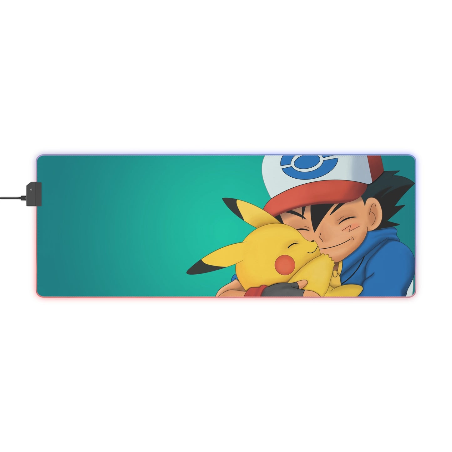 LED Gaming Mouse Pad — Cute Hug RGB Desk Mat