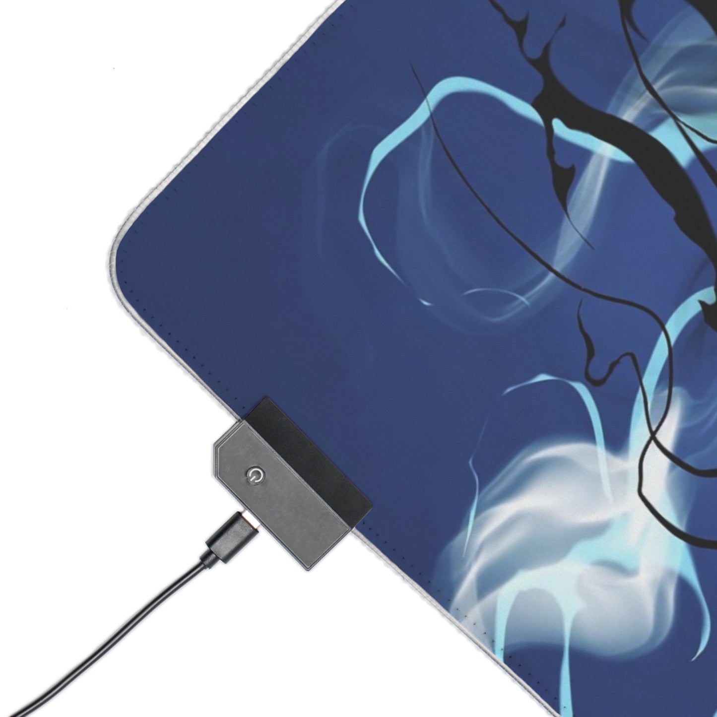 LED Gaming Mouse Pad — Dark Anime Spirit RGB Desk Mat