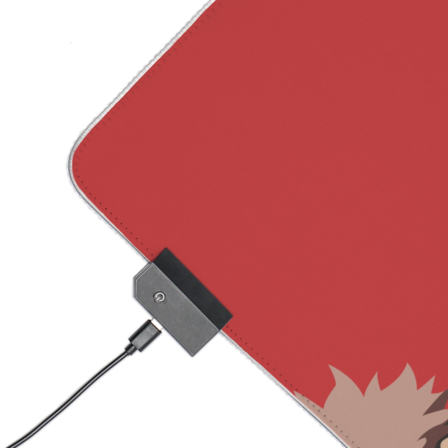 LED Gaming Mouse Pad — Dynamic Red Anime Throwing Hand Design, RGB Edge Lighting
