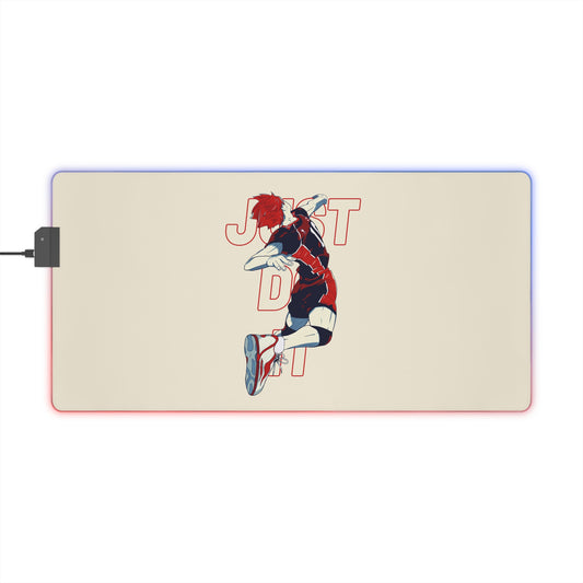 LED Gaming Mouse Pad — Anime Sports 'Just Do It' Design with RGB Lighting