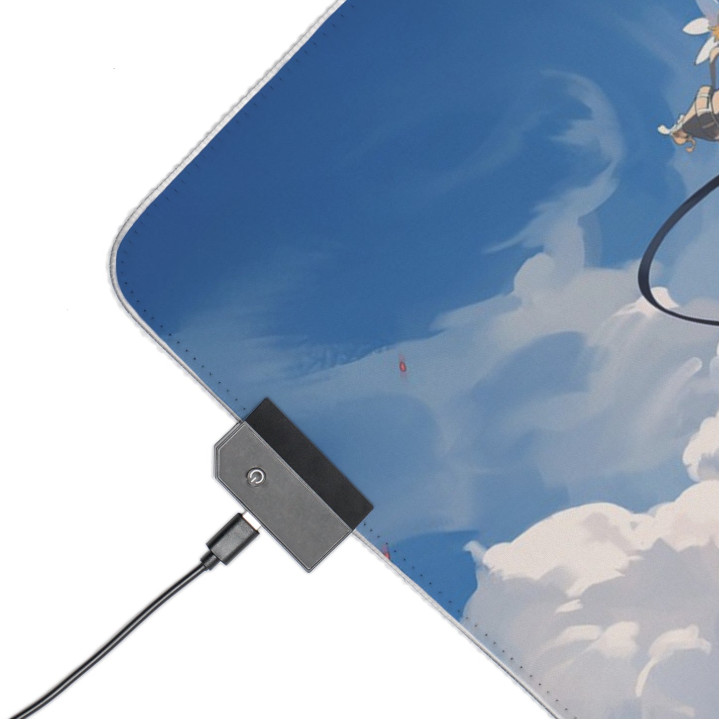 Anime LED Gaming Mouse Pad – Celestial Warrior RGB Desk Mat