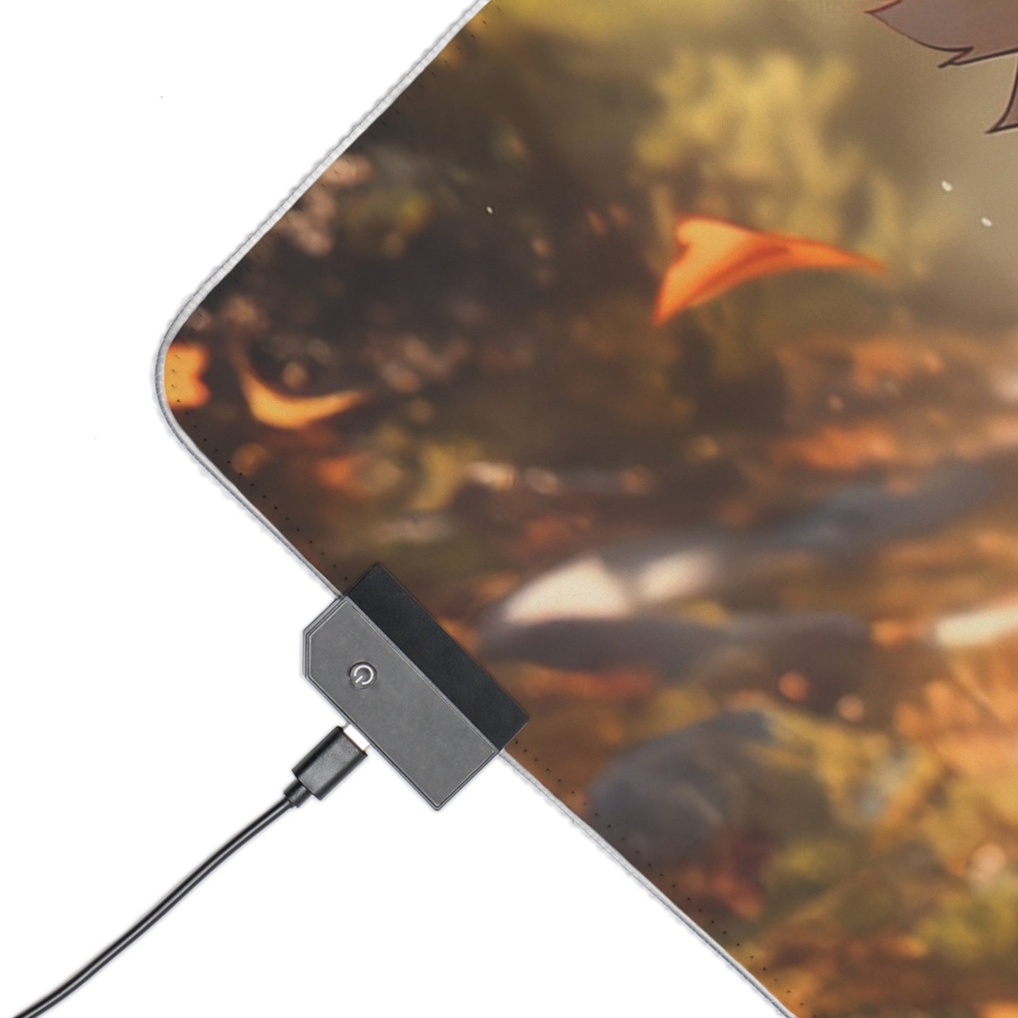 LED Gaming Mouse Pad — Cute Anime Naruto Autumn RGB Desk Mat