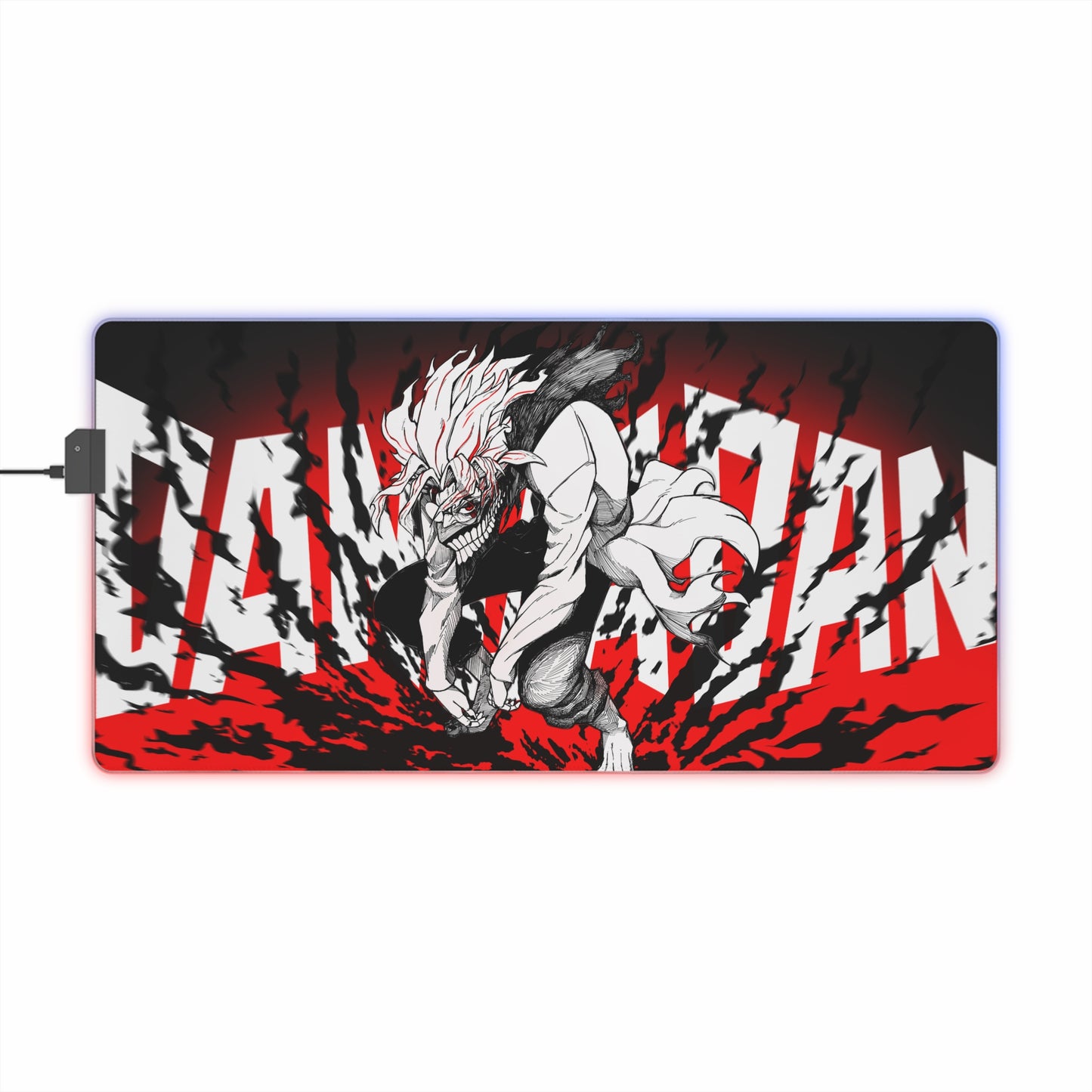 LED Gaming Mouse Pad — Anime Demon Design RGB Desk Mat for PC Gamers