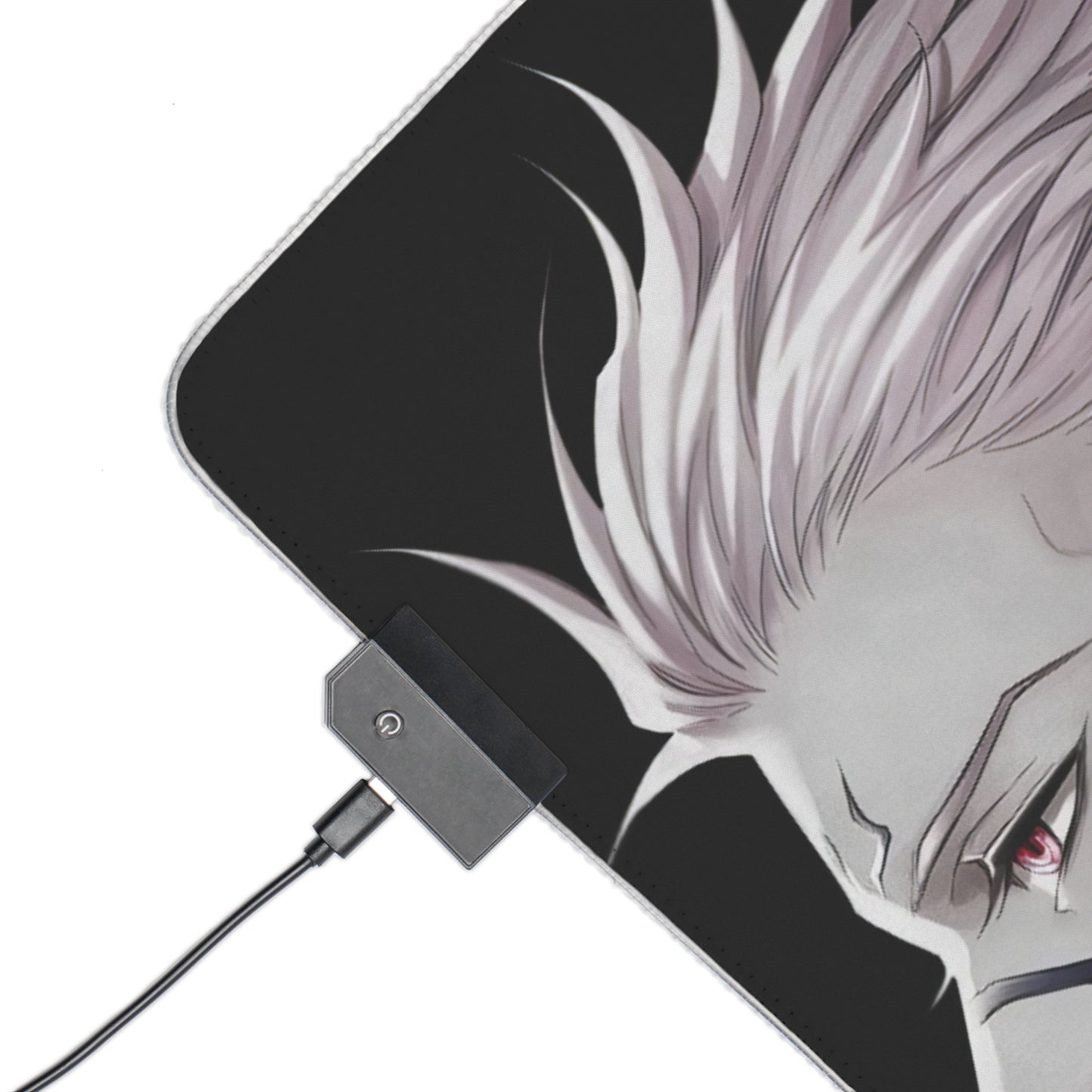 LED Gaming Mouse Pad — Dual Anime Villain & Hero RGB Desk Mat