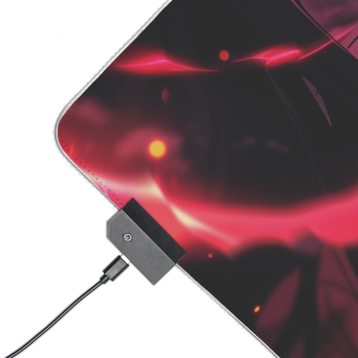 LED Gaming Mouse Pad — Neon Demon Girl Anime RGB Desk Mat