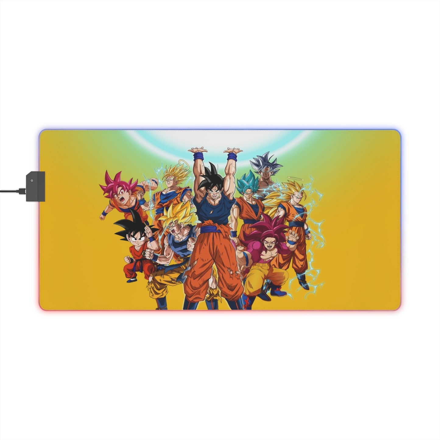 LED Gaming Mouse Pad — Anime Warrior Team RGB Desk Mat