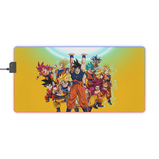 LED Gaming Mouse Pad — Anime Warrior Team RGB Desk Mat