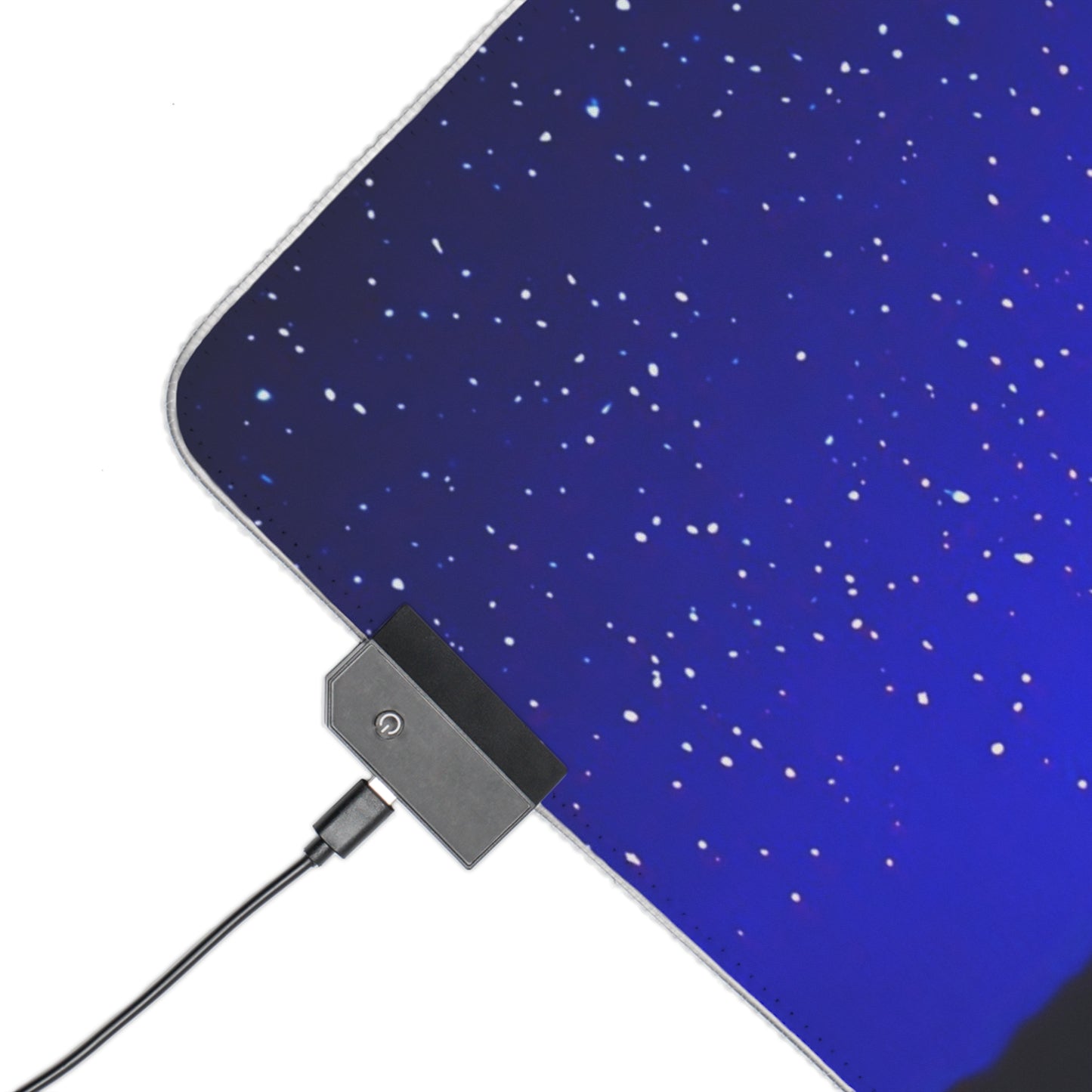 LED Gaming Mouse Pad — Anime Rooftop Fireworks RGB Desk Mat