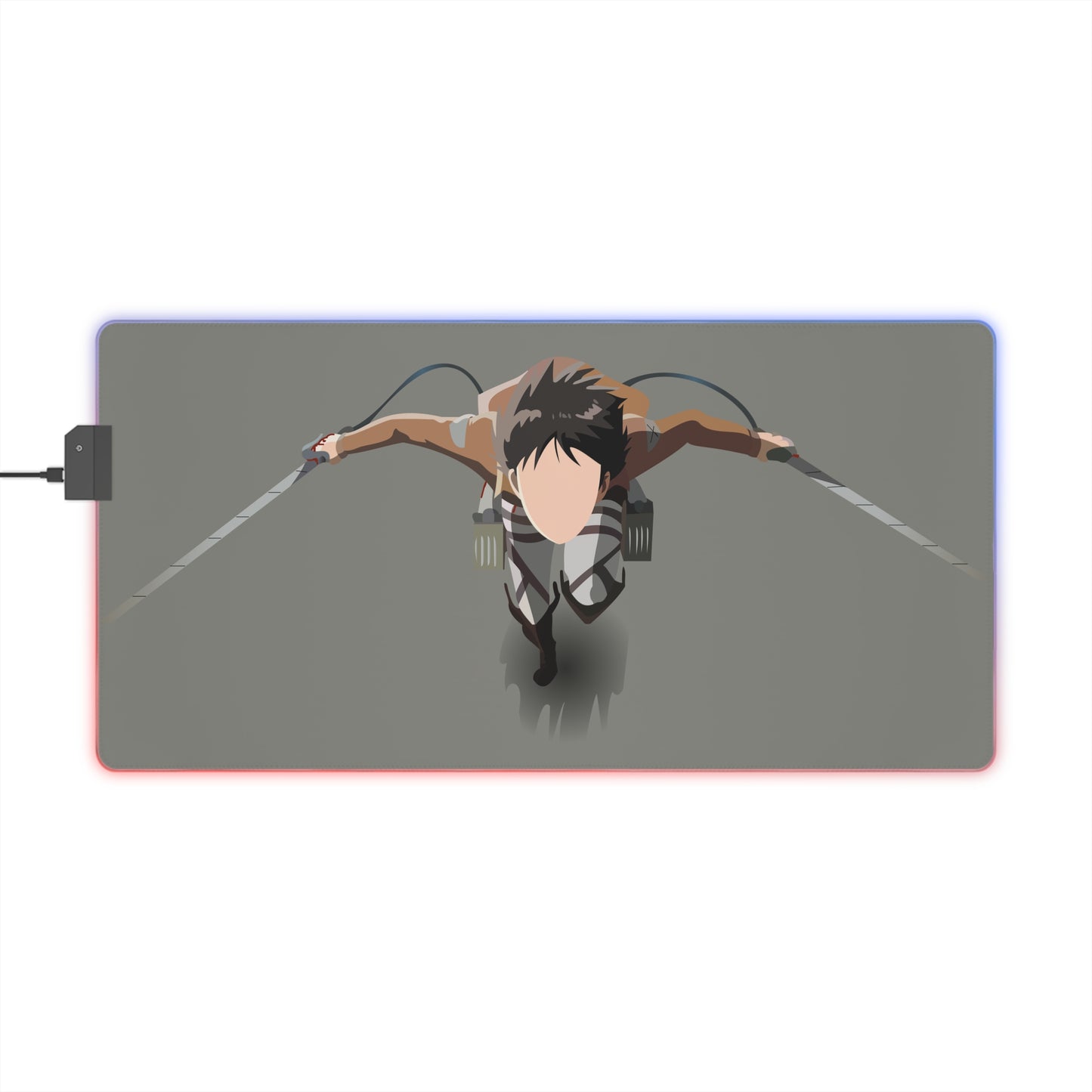 LED Gaming Mouse Pad — Anime Scout Movement Design with RGB Edge Lighting
