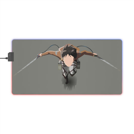 LED Gaming Mouse Pad — Anime Scout Movement Design with RGB Edge Lighting