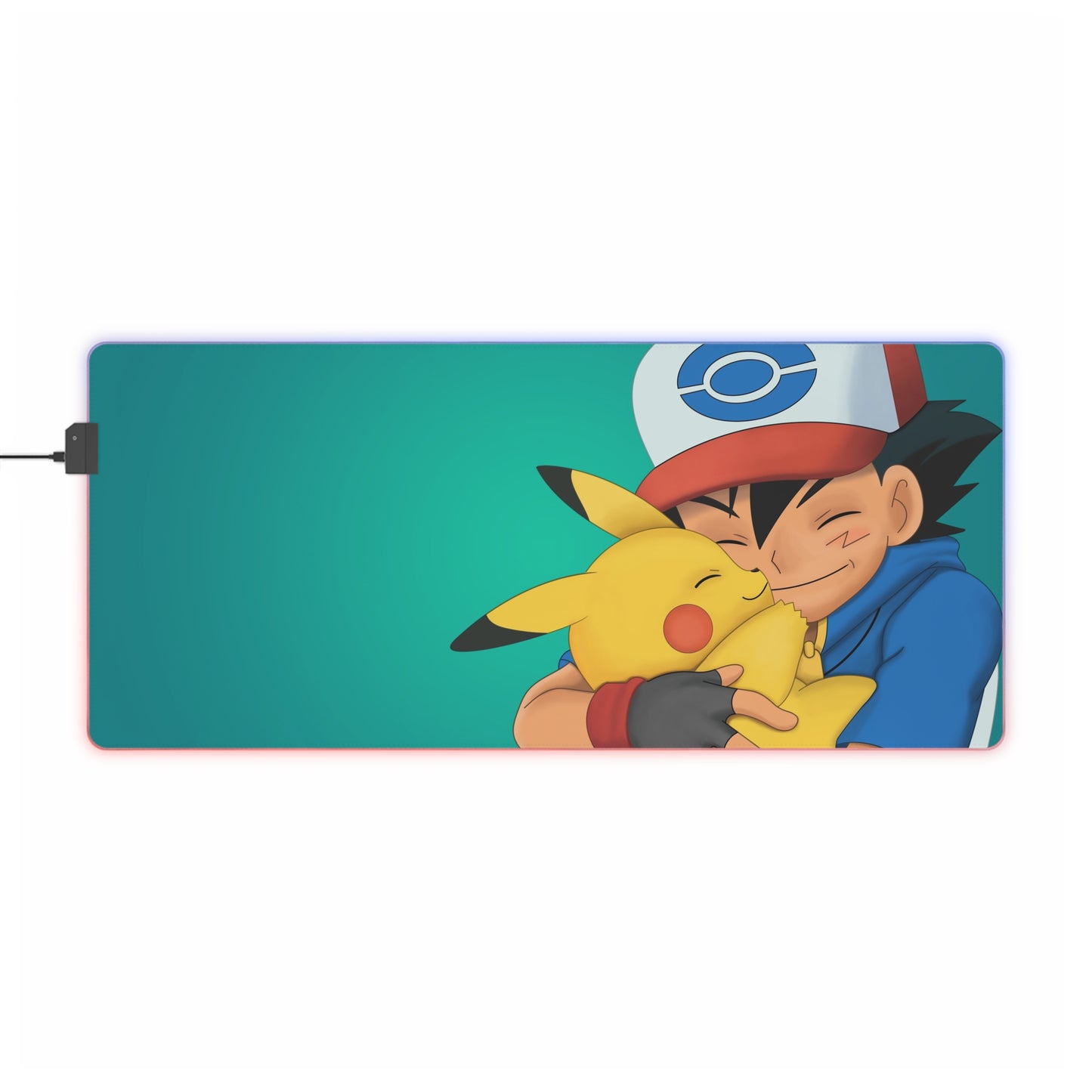 LED Gaming Mouse Pad — Cute Hug RGB Desk Mat