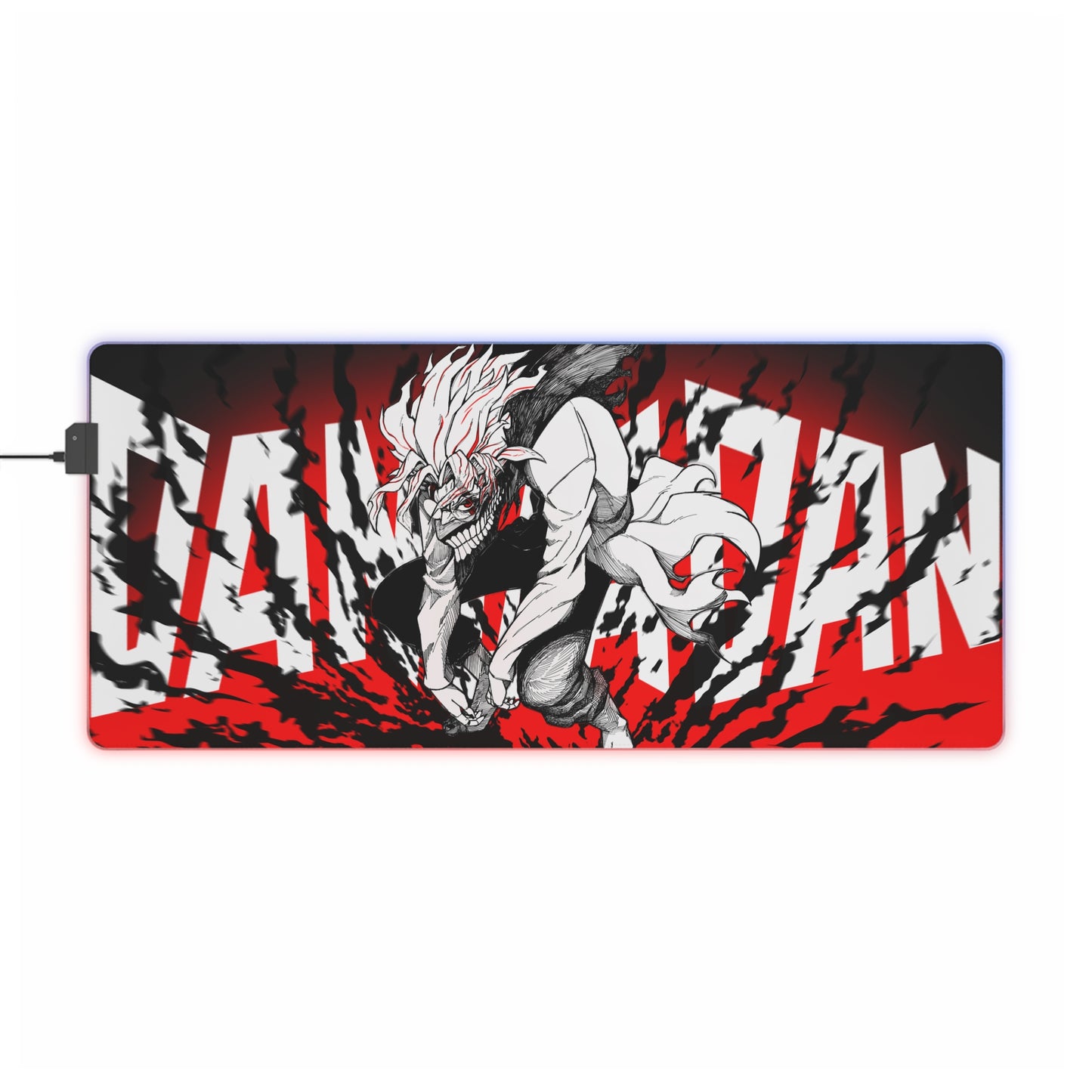 LED Gaming Mouse Pad — Anime Demon Design RGB Desk Mat for PC Gamers