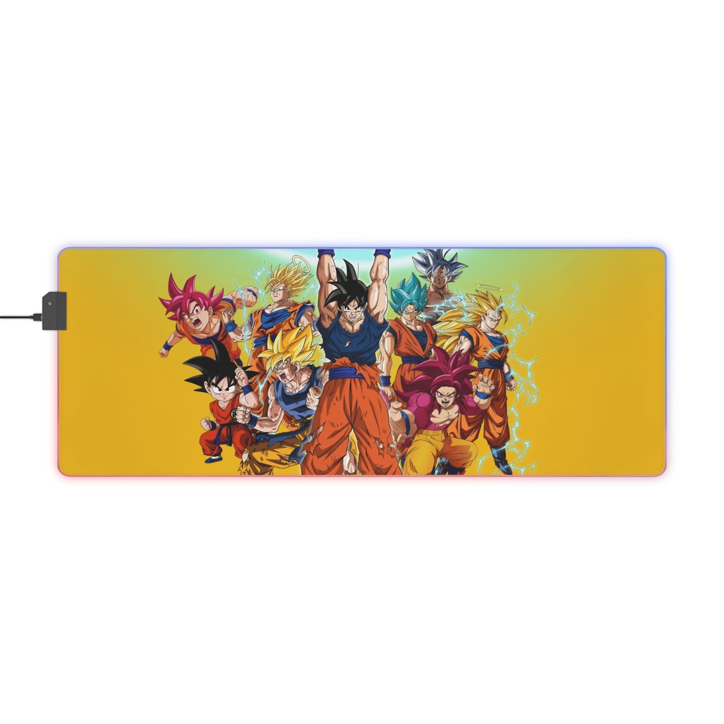 LED Gaming Mouse Pad — Anime Warrior Team RGB Desk Mat