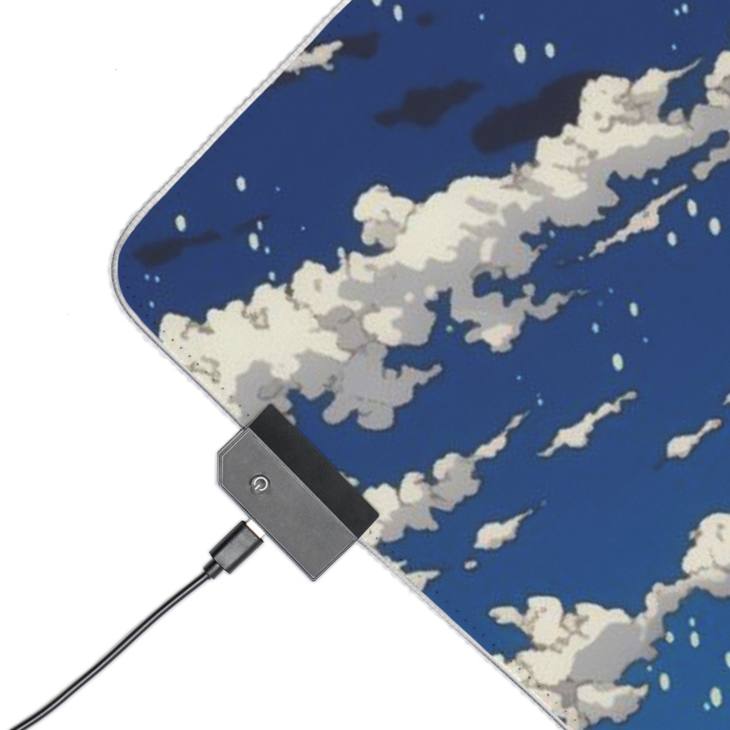 LED Gaming Mouse Pad — Anime Goku & Shenron Night Sky RGB Desk Mat