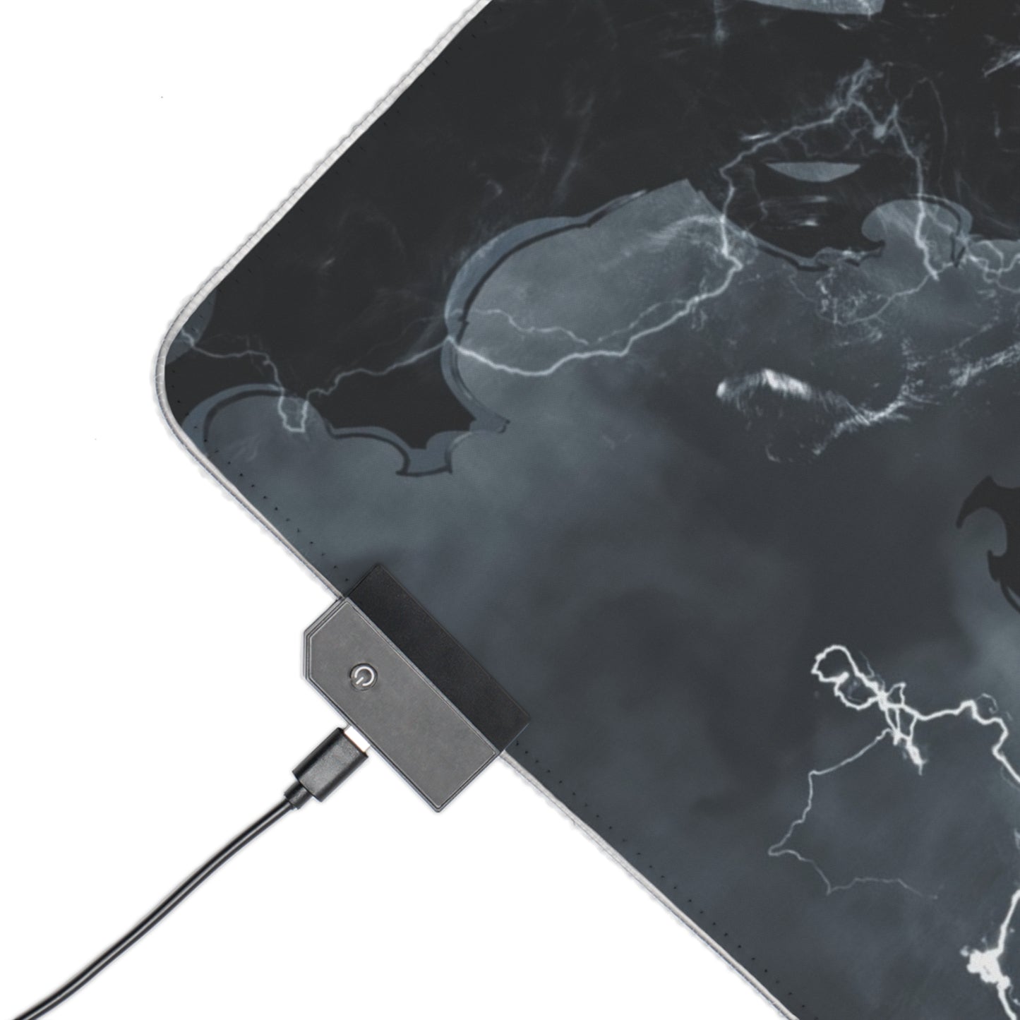 RGB LED Gaming Mouse Pad — Dark Demon Silhouette Design