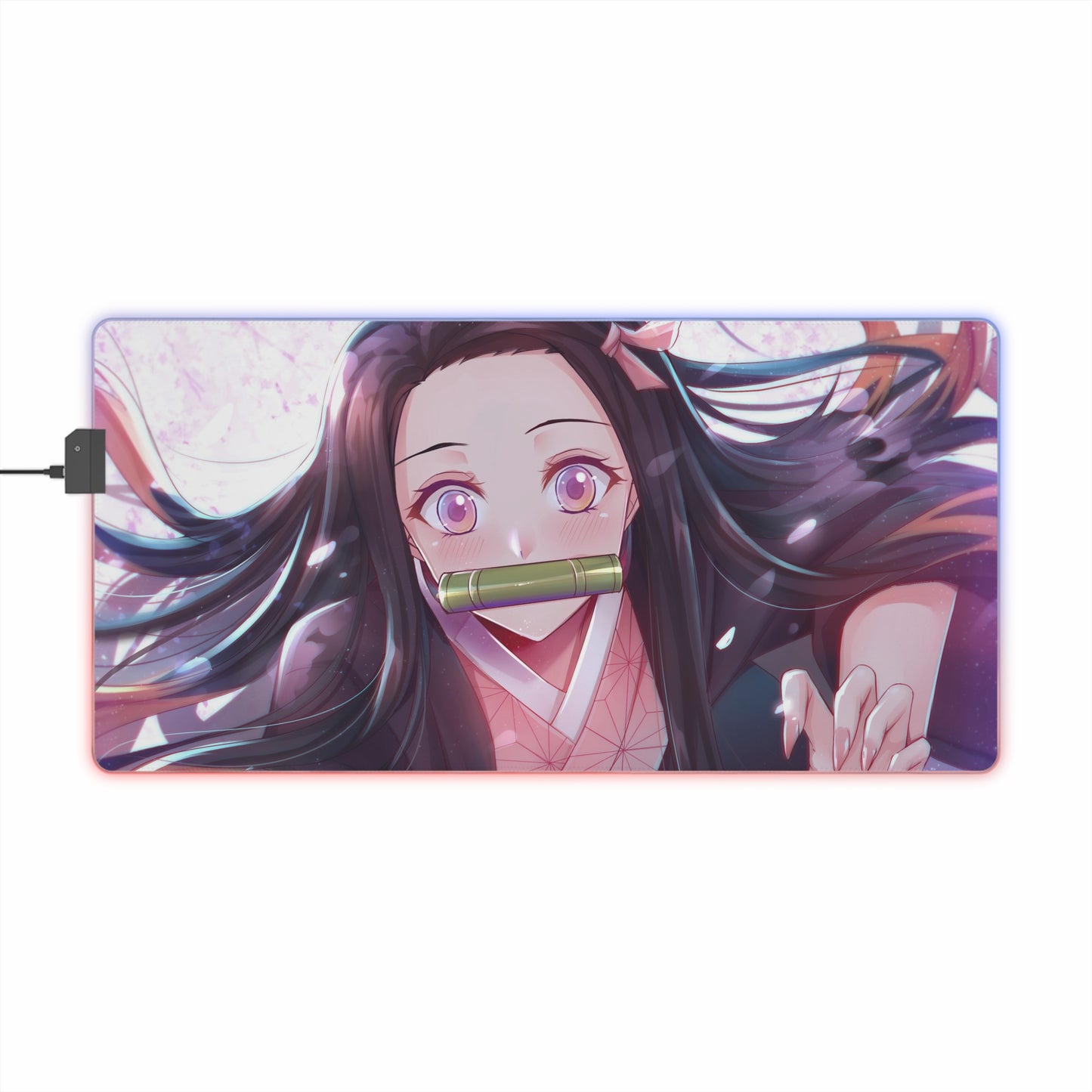 Nezuko Anime LED Gaming Mouse Pad — RGB Extended Desk Mat
