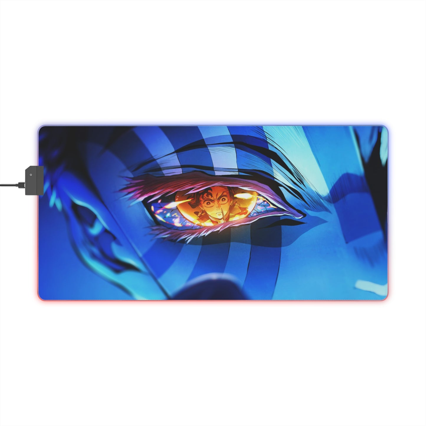 Anime Eye RGB LED Gaming Mouse Pad — Extended RGB Desk Mat for PC Gamers