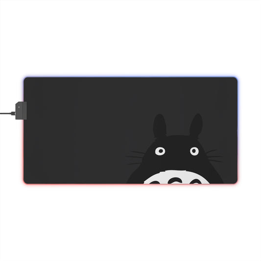 Totoro LED Gaming Mouse Pad — RGB Large Desk Mat with Cute Studio Ghibli Character