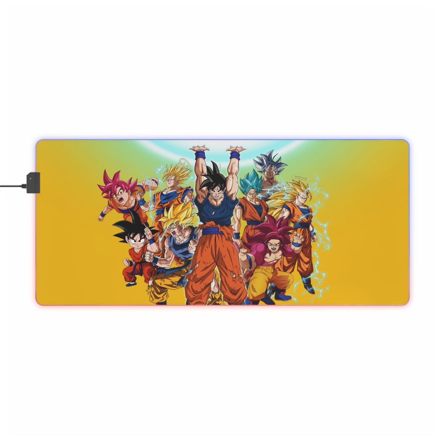 LED Gaming Mouse Pad — Anime Warrior Team RGB Desk Mat