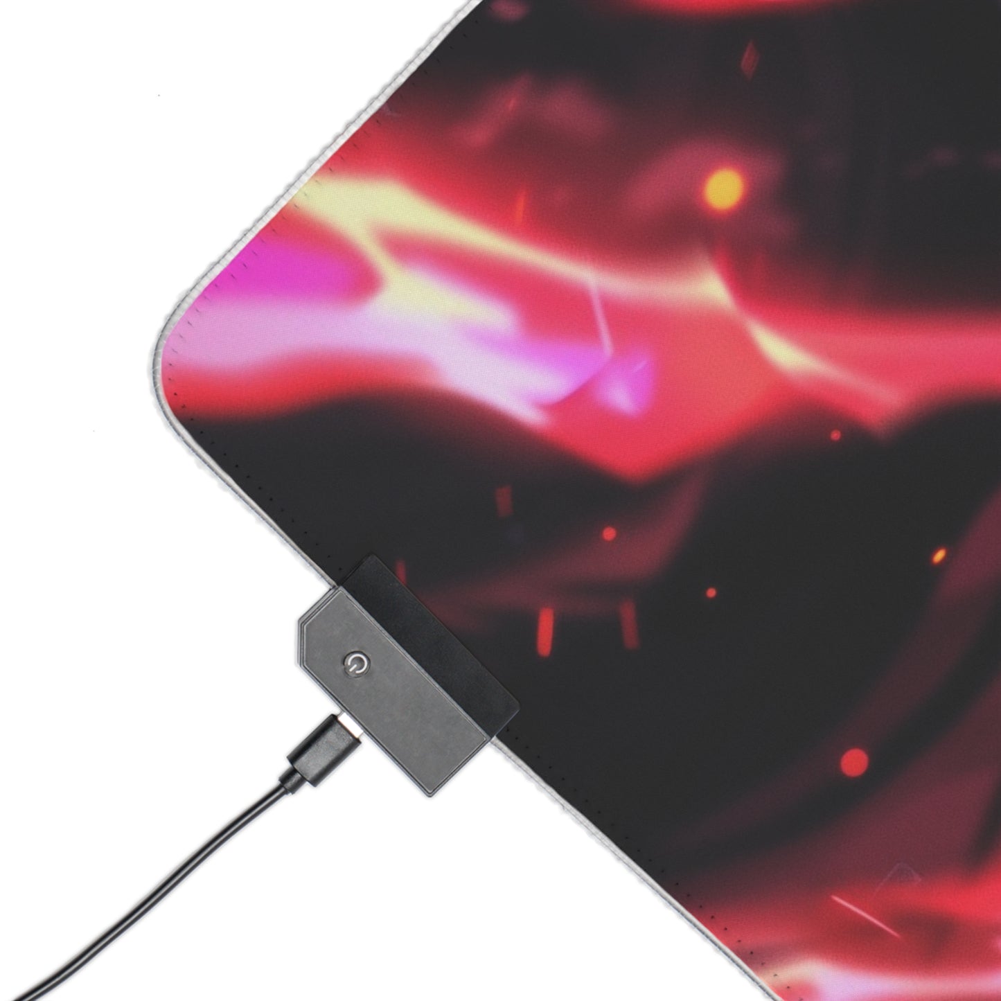 LED Gaming Mouse Pad — Neon Demon Girl Anime RGB Desk Mat